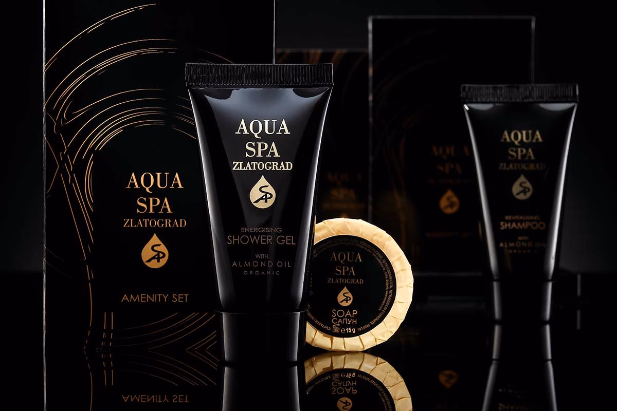 hotel cosmetics design, series for aqua spa hotel zlatograd