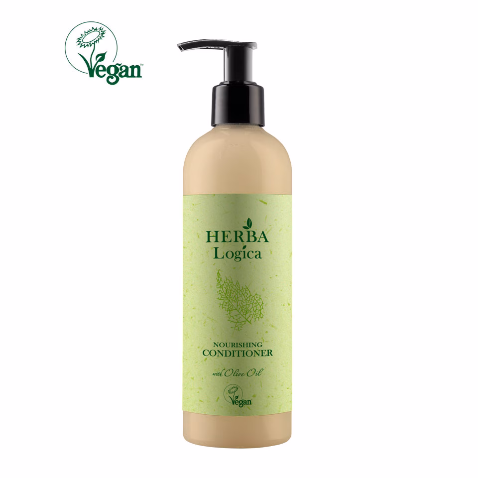 Подхранващ балсам за коса с маслиново масло Herbalogica - диспенсър 350ml